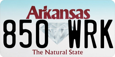 AR license plate 850WRK