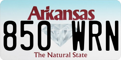 AR license plate 850WRN