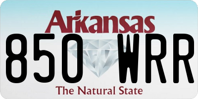 AR license plate 850WRR