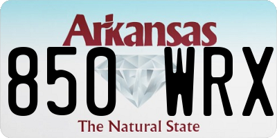 AR license plate 850WRX