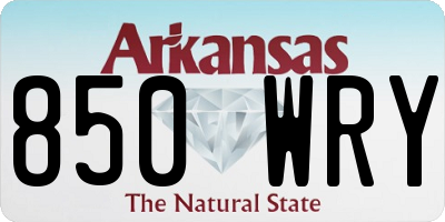 AR license plate 850WRY