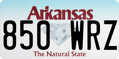 AR license plate 850WRZ