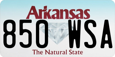 AR license plate 850WSA