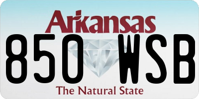 AR license plate 850WSB