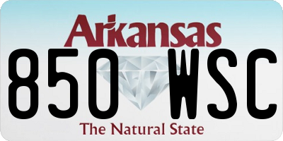 AR license plate 850WSC