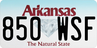 AR license plate 850WSF