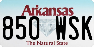 AR license plate 850WSK