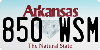 AR license plate 850WSM
