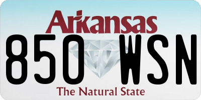 AR license plate 850WSN