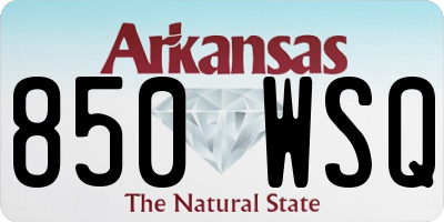 AR license plate 850WSQ