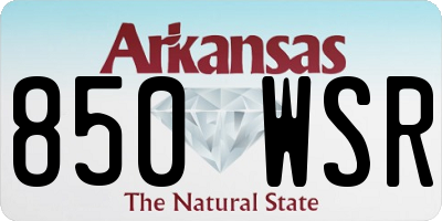 AR license plate 850WSR