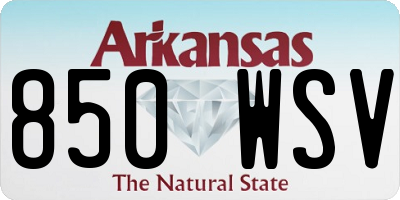 AR license plate 850WSV