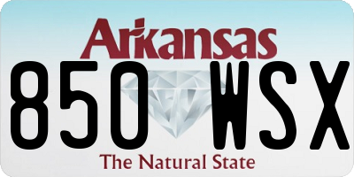 AR license plate 850WSX