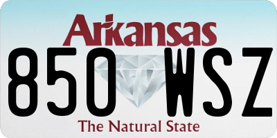 AR license plate 850WSZ