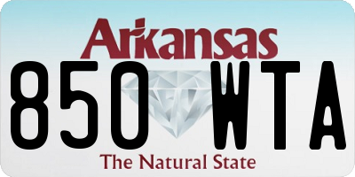 AR license plate 850WTA
