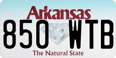 AR license plate 850WTB