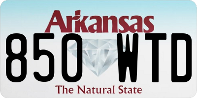 AR license plate 850WTD