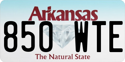 AR license plate 850WTE