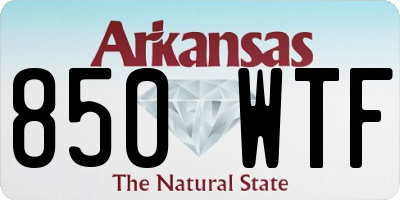 AR license plate 850WTF