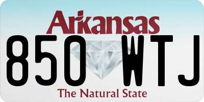 AR license plate 850WTJ