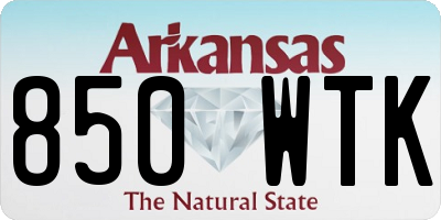 AR license plate 850WTK