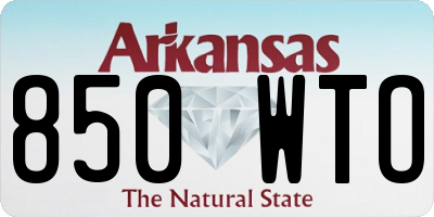 AR license plate 850WTO