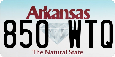 AR license plate 850WTQ