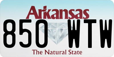AR license plate 850WTW