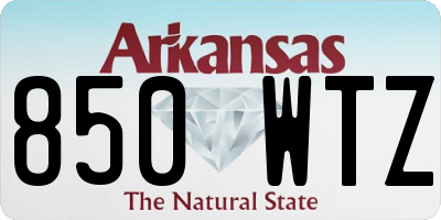 AR license plate 850WTZ