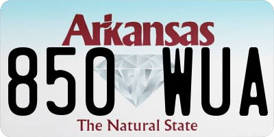 AR license plate 850WUA