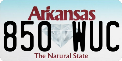 AR license plate 850WUC