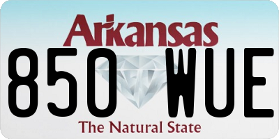 AR license plate 850WUE