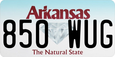 AR license plate 850WUG