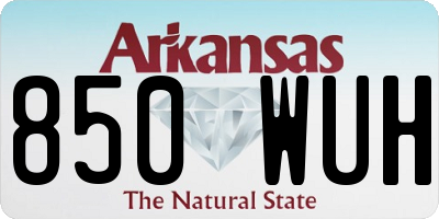 AR license plate 850WUH