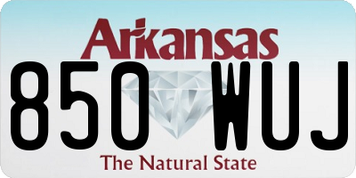 AR license plate 850WUJ