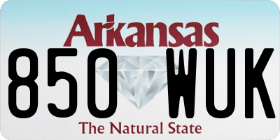 AR license plate 850WUK
