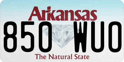 AR license plate 850WUO