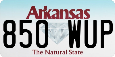 AR license plate 850WUP