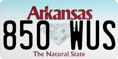 AR license plate 850WUS