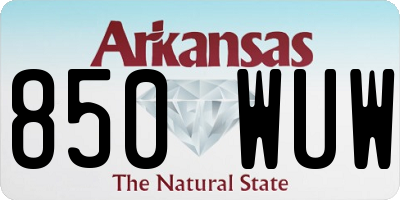 AR license plate 850WUW