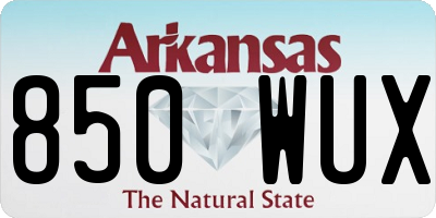 AR license plate 850WUX