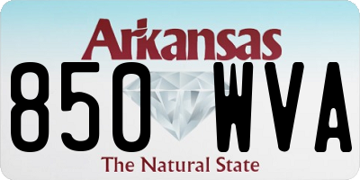 AR license plate 850WVA