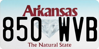 AR license plate 850WVB