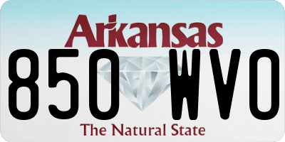 AR license plate 850WVO