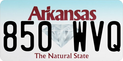 AR license plate 850WVQ