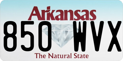 AR license plate 850WVX