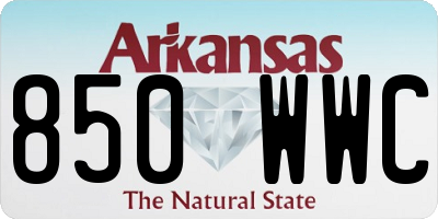 AR license plate 850WWC