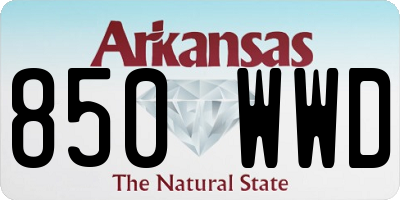 AR license plate 850WWD