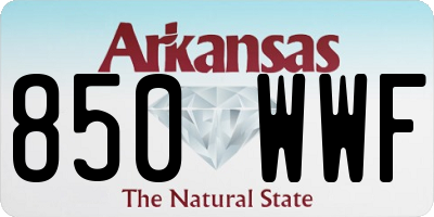 AR license plate 850WWF