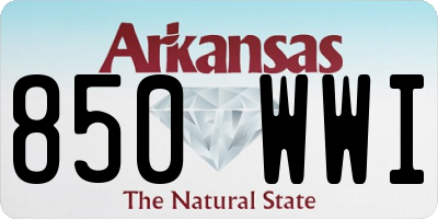 AR license plate 850WWI